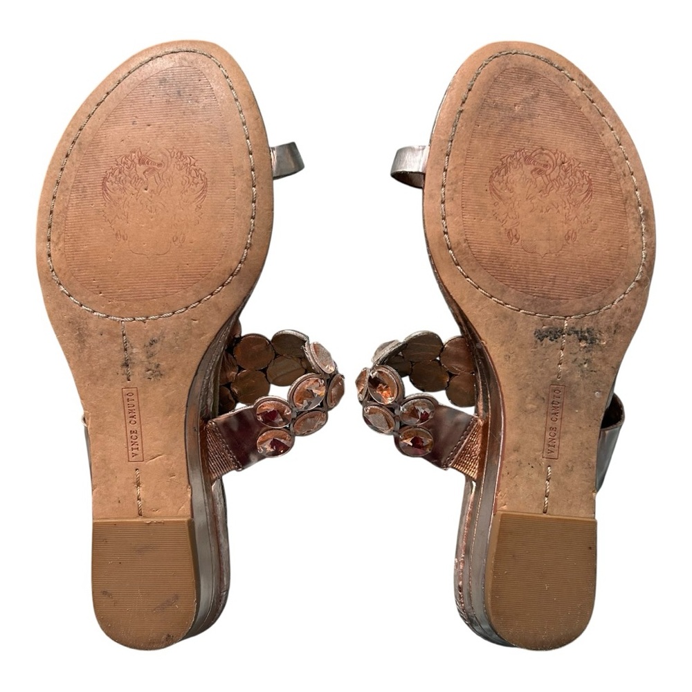 Vince Camuto Itta Toe Ring Embellished Sandal - Size 7, Rose Gold - Picture 5 of 9